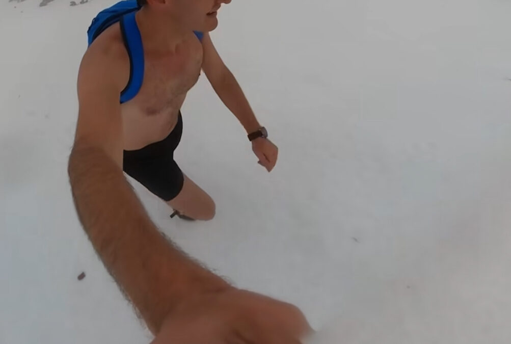 Subí el monte Snezka en cuero, en Polonia!