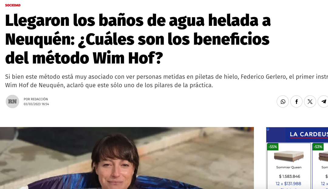 ¡Salí en el diario Río Negro!